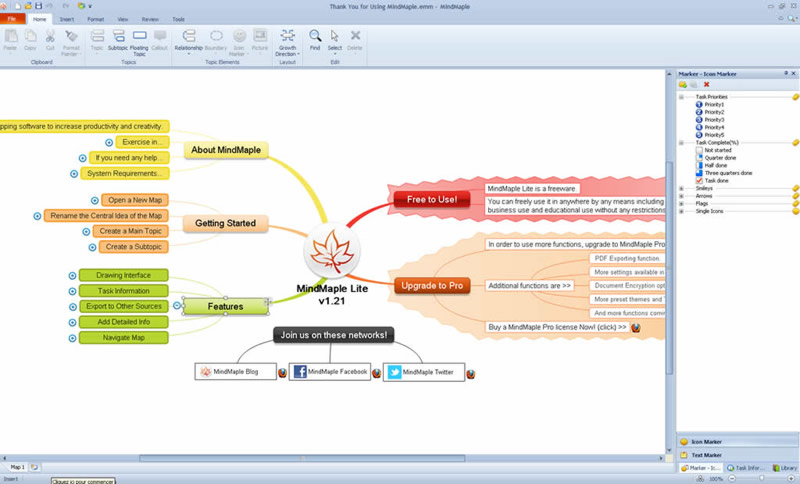 mindmaple screenshot